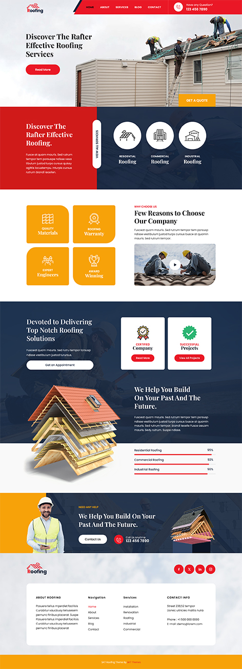 Free Roofing WordPress Theme